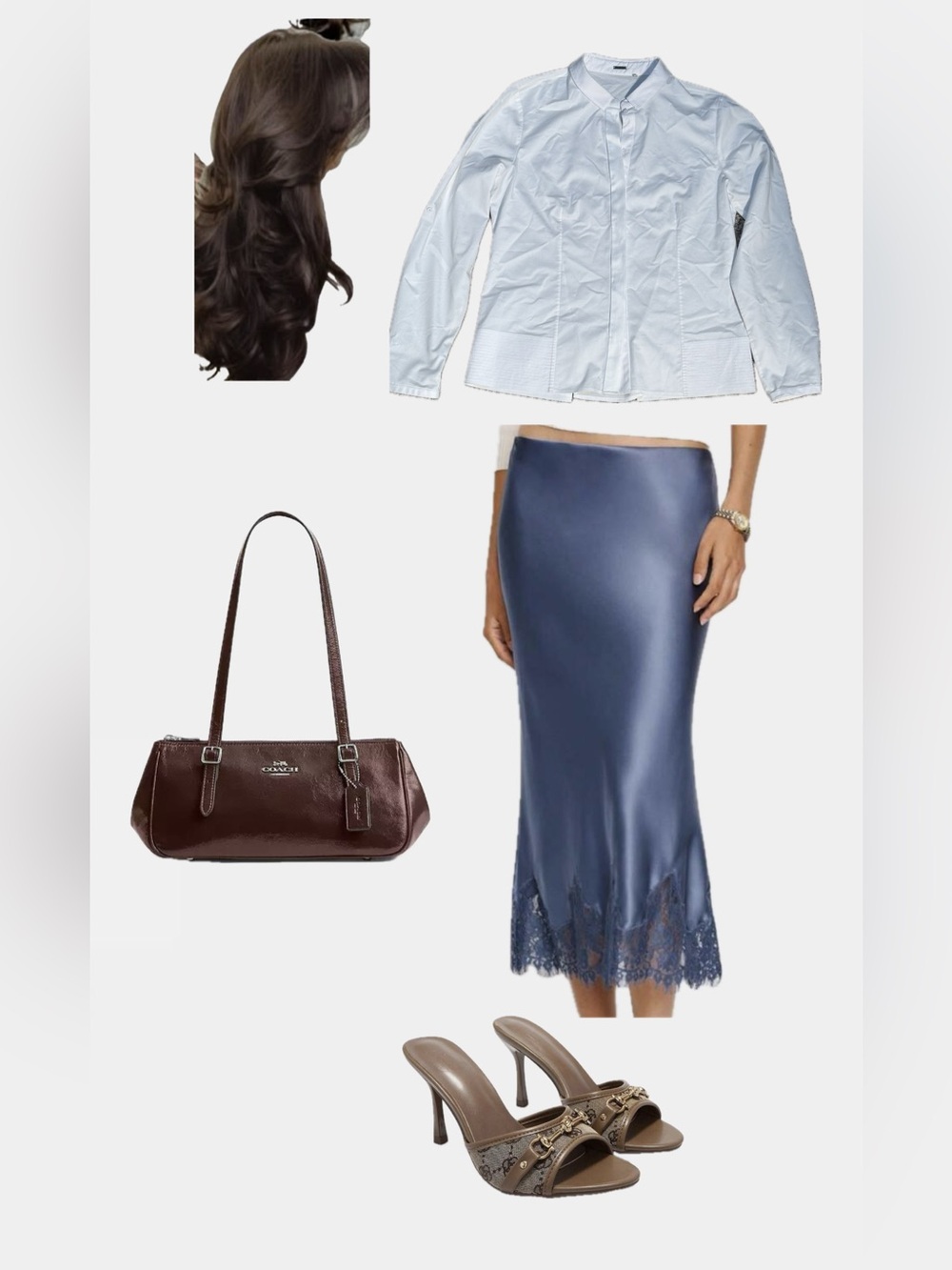 Elie tahari Classic White Long-Sleeve Button-Down Shirt